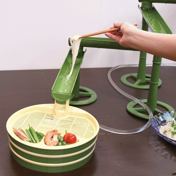 流しそうめん器　手作り　送料込み そうめん流し器 竹 流しそうめん機 卓上 家庭用 大型 竹流麺
