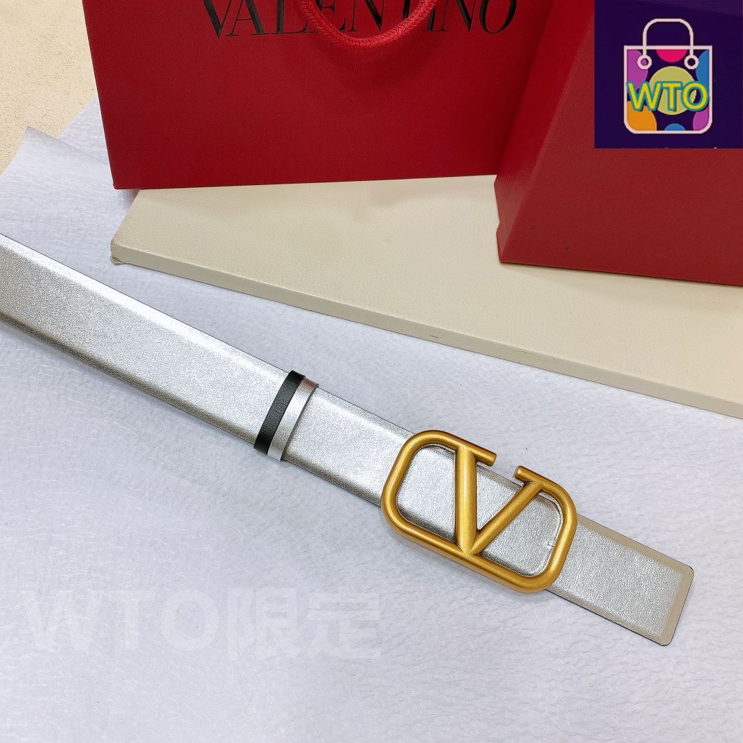 今日特価】VALENTINO GARAVANI VLOGO SIGNATURE レザーベルト-1