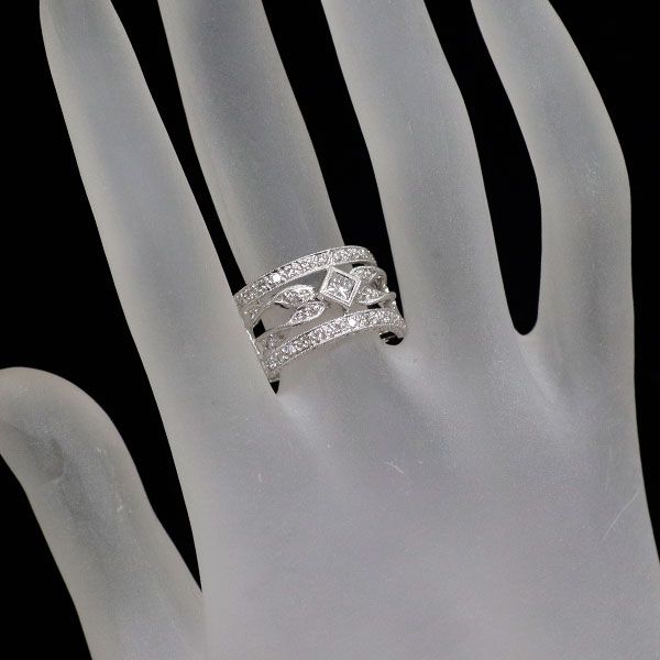 K18WG プリンセスカット ダイヤモンド リング 0.17ct D0.40ct - メルカリ 