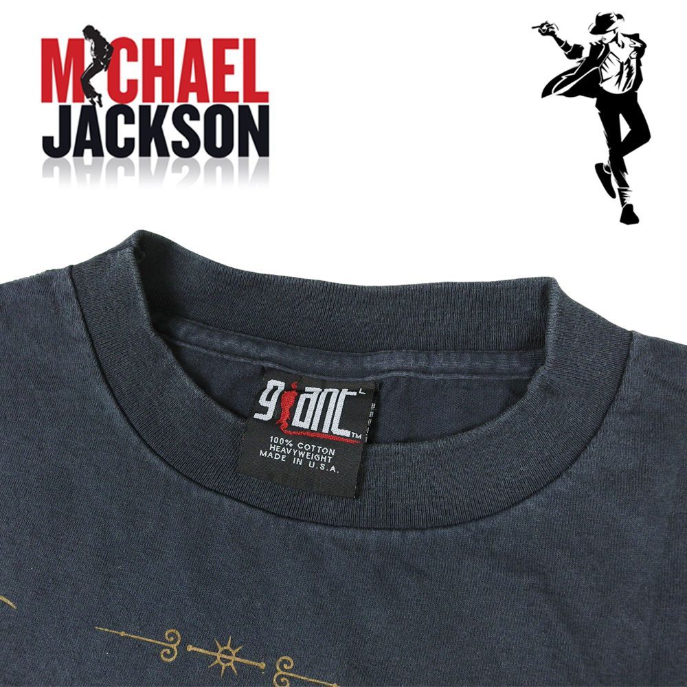 x0246 マイケルジャクソン Tシャツ 黒 M USA製 バンドT