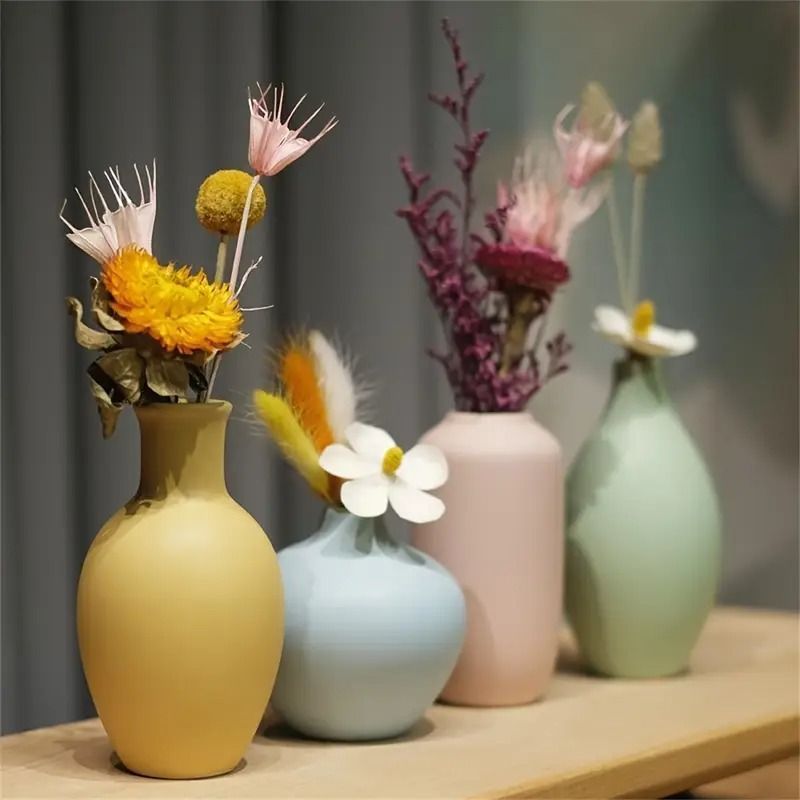 フラワーベース ミニ花器 4点セット セラミック 花瓶 北欧 おしゃれ