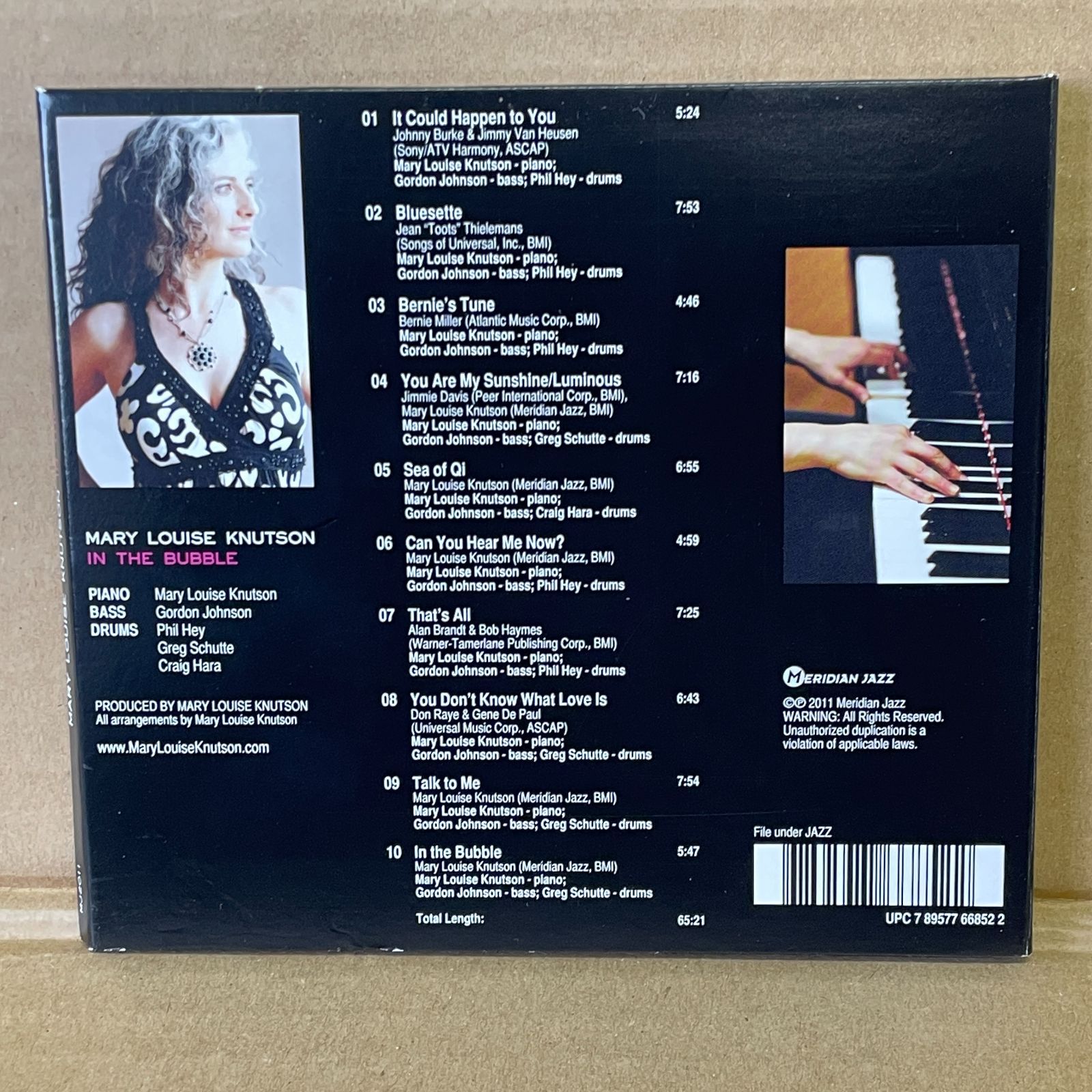 メアリールイーズナットソン jazz piano CD IN THE BUBBLE Mary Louise 