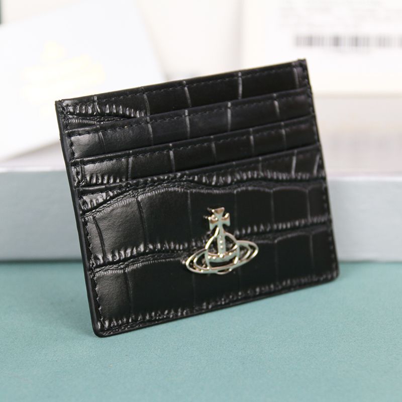 新品！ヴィヴィアンウエストウッド　黒　三つ折り財布 エンボス加工　ミニウォレット Vivienne Westwood - ヴィヴィアンウエストウッド 財布 三つ折り