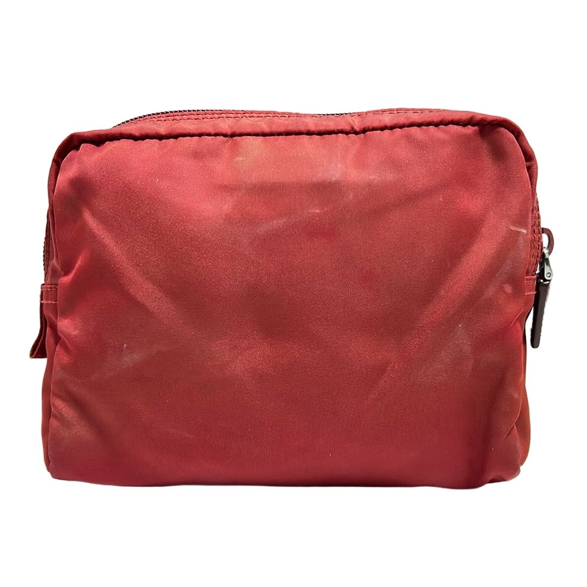 PRADA レッド キャンバスポーチ プラダ 赤 カナパ PRADA プラダ