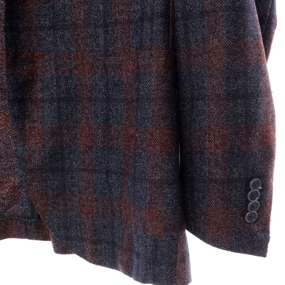 中古】デペトリロ DE PETRILLO ウール チェック テーラードジャケット  