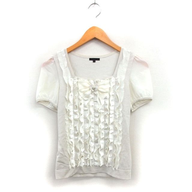 美品 大きいサイズ トゥービーシック フリル リボン ブラウス TO BE CHIC / トゥー ビー シック （レディース） シャツ