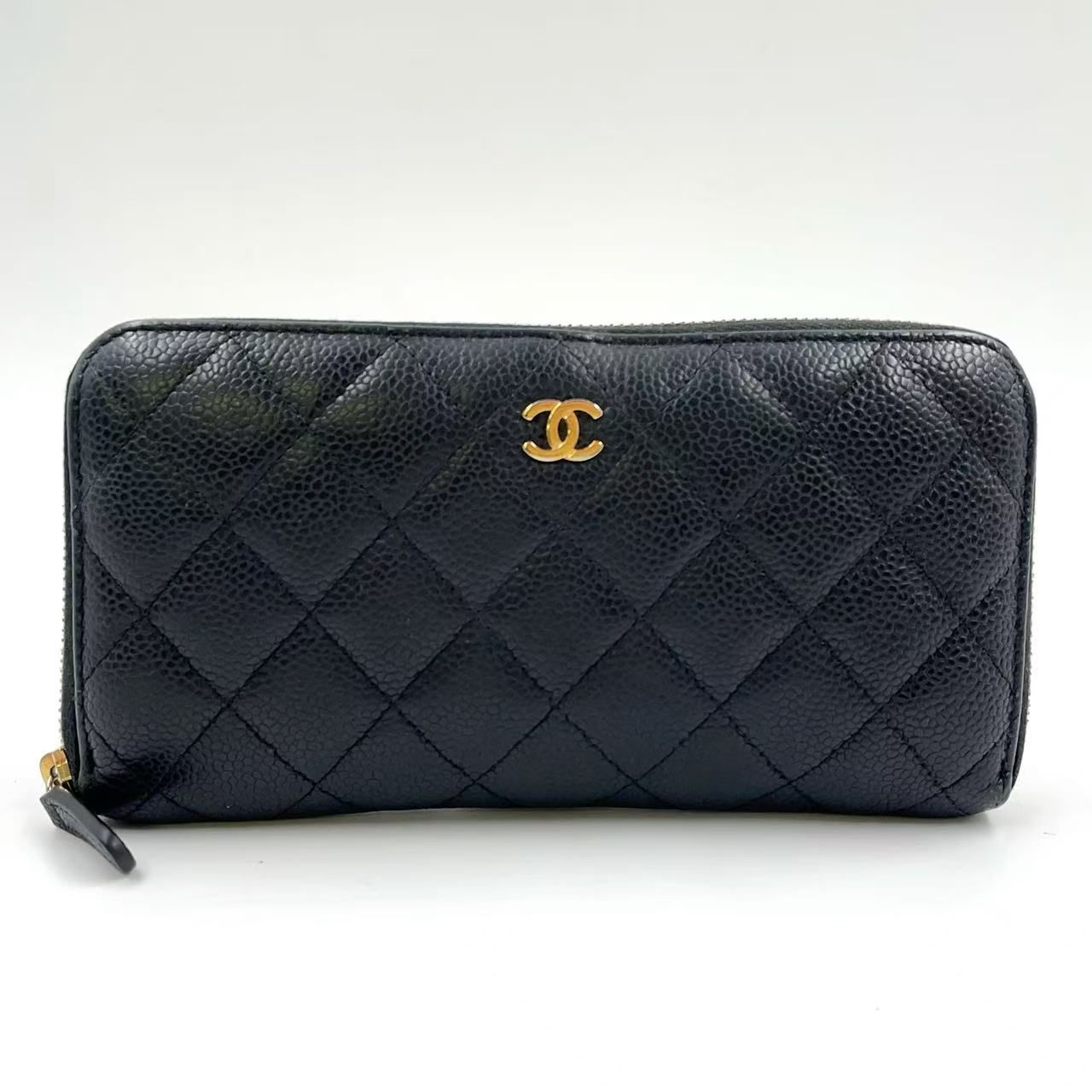CHANEL 長財布 ラウンドファスナー マトラッセステッチ