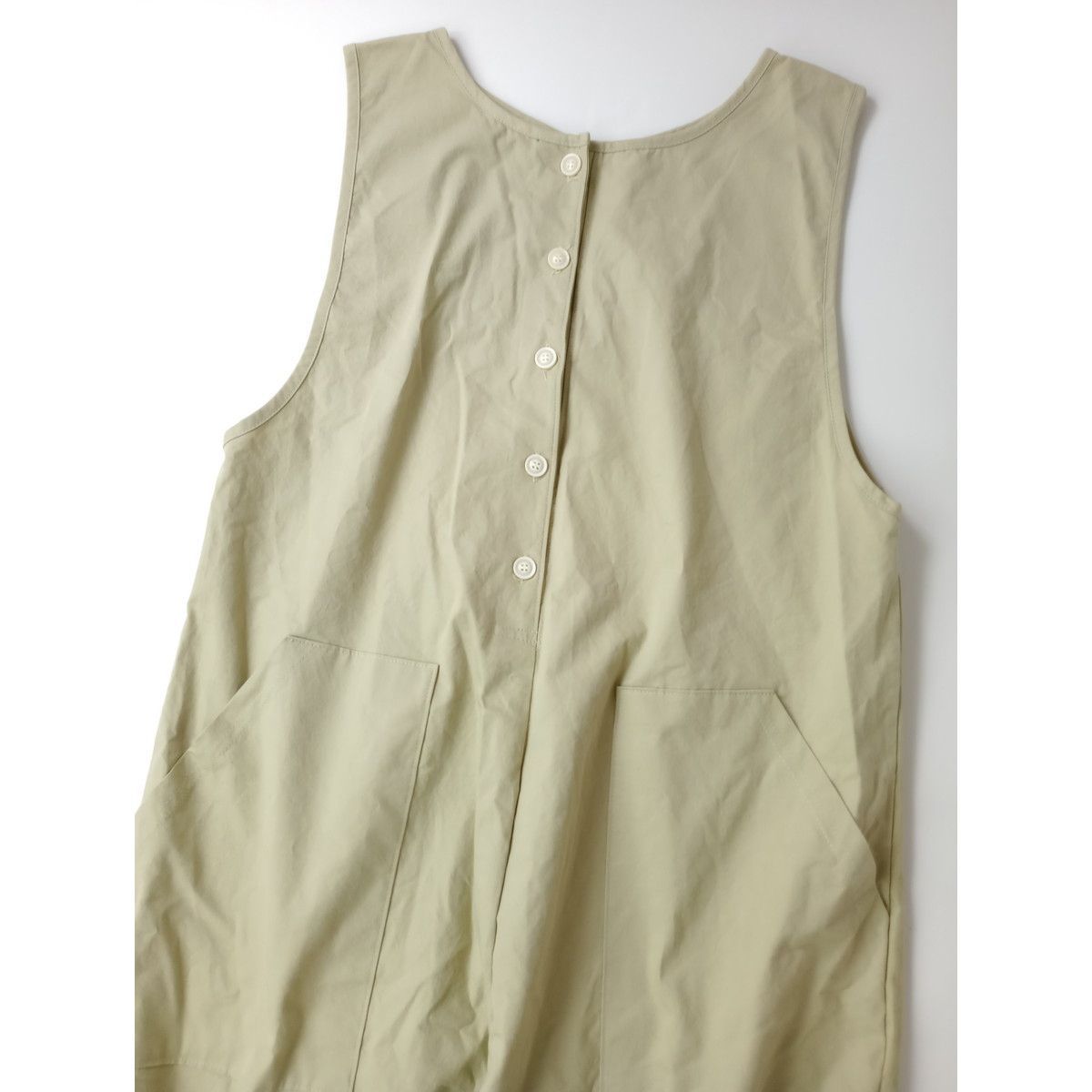 Lakey Park CANAL JEAN キャナルジーン 前ボタン タンク サロペット パンツ オールイワン コットン 綿 100％ ONE ライトカーキ系 ベージュ系 114Y＋5131 26H