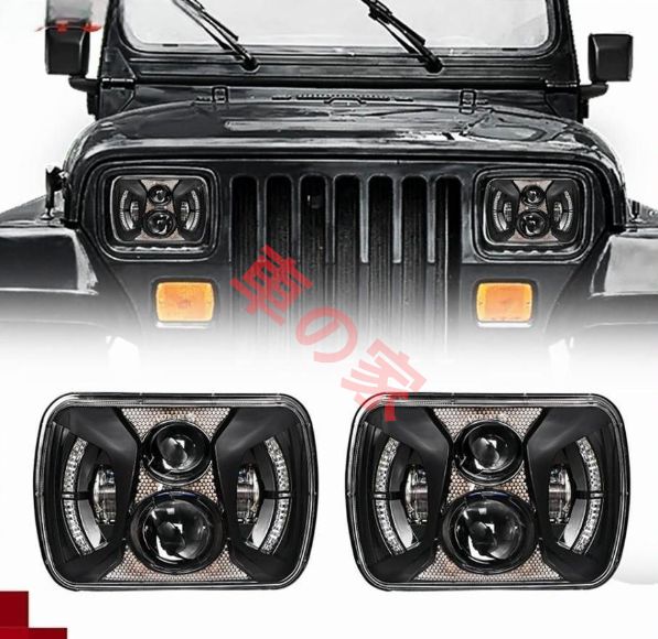 5x7インチ LED 方形ヘッドライト Jeep 牧馬人 モーターサイクル オフロード車用 前照灯 7インチ LED ヘッドランプCYB679定番人気