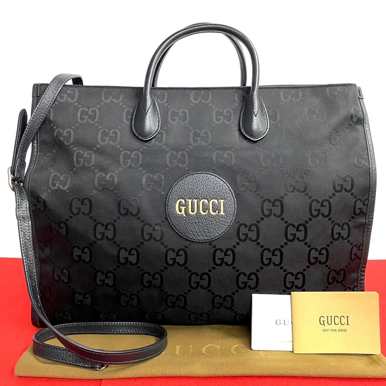 福袋特集 2025 GUCCI 2WAYハンドバッグ オフザグリッド GGキャンバス レザー バッグ