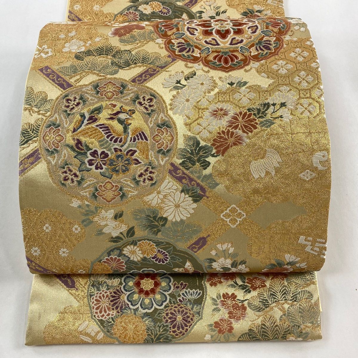 袋帯 秀品 鳳凰 華文 金糸 箔 金色 六通 正絹 【中古】 - メルカリ