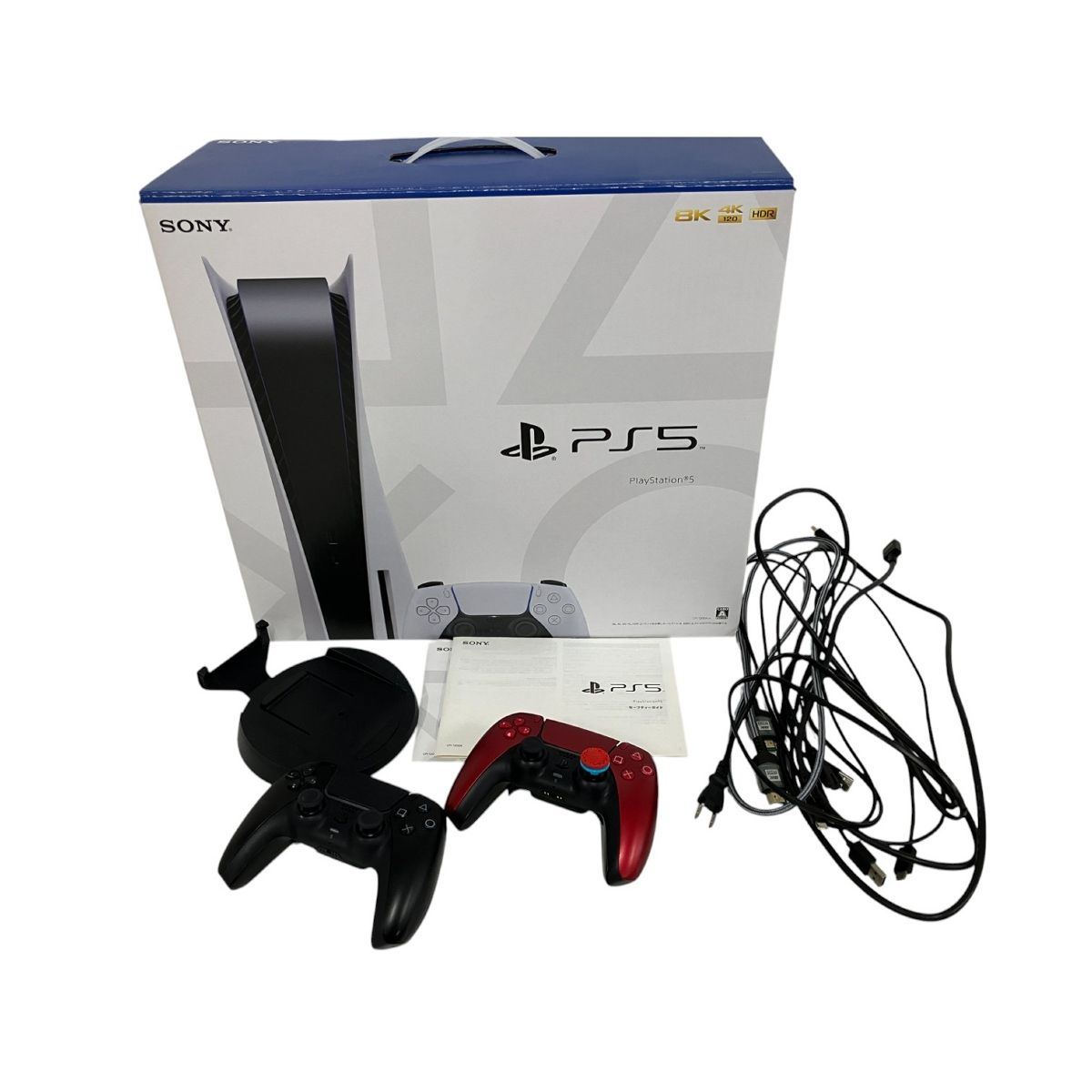 SONY ソニー PlayStation5 PS5 CFI-1200A 825GB ディスクドライブ搭載 ゲーム機 カスタムコントローラー付き 良好 B9890914