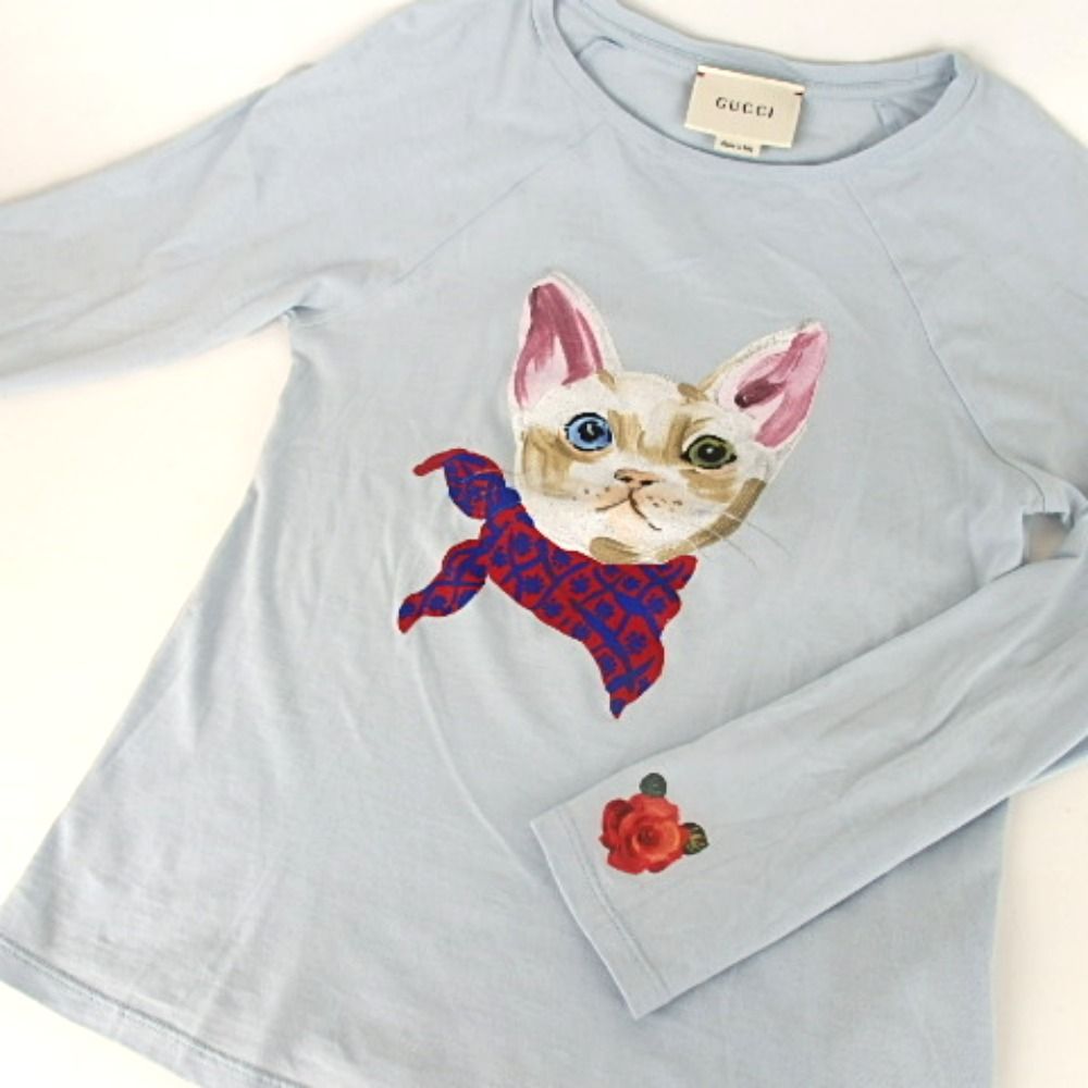 GUCCI グッチ トップス 長袖Tシャツ 猫 キャット 12 ９◇28-403