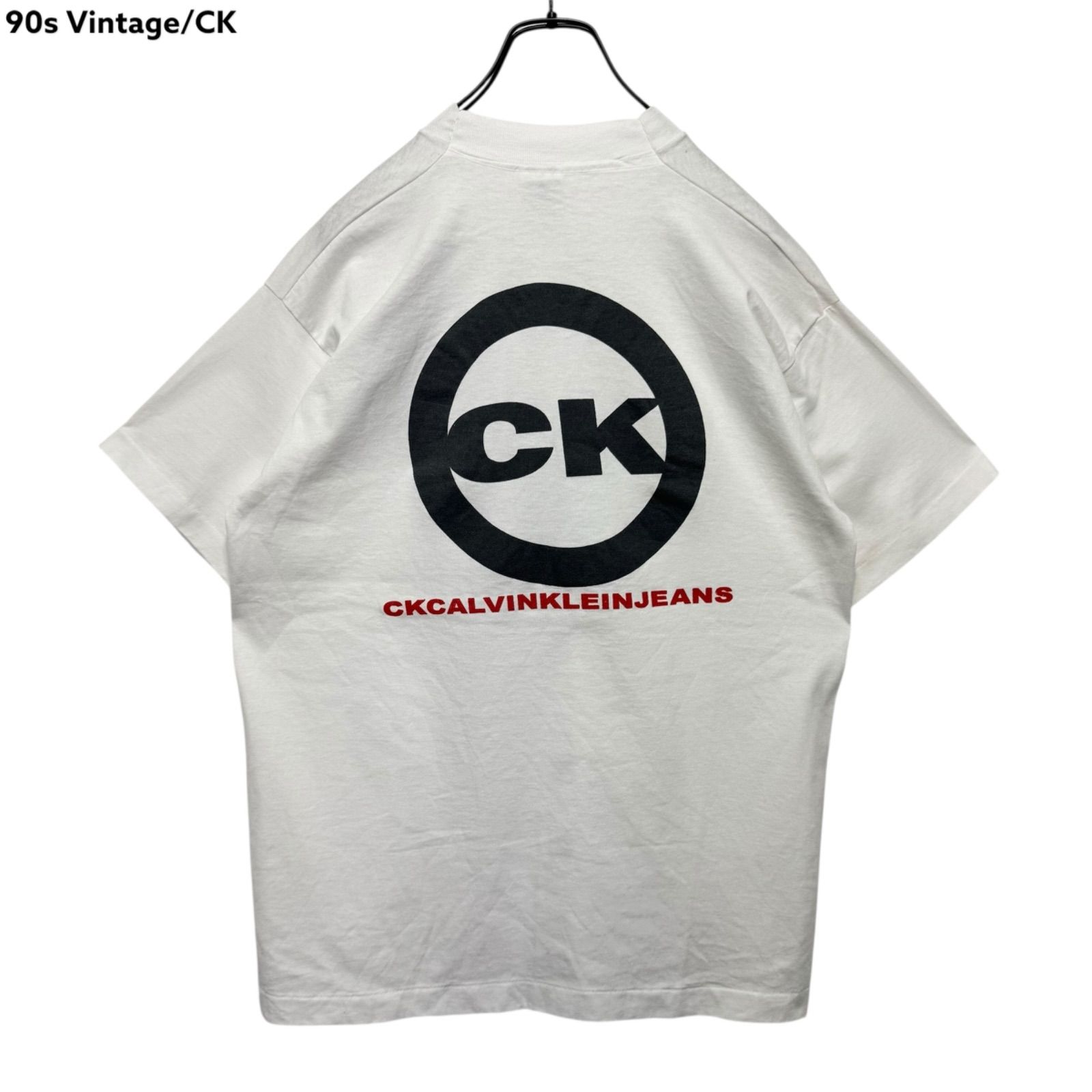 90s vintage CK Calvin Klein Jeans Logo Print T-shirt Tee USA製ボディ カルバンクライン ジーンズ プリント Tシャツ ヴィンテージ 古着