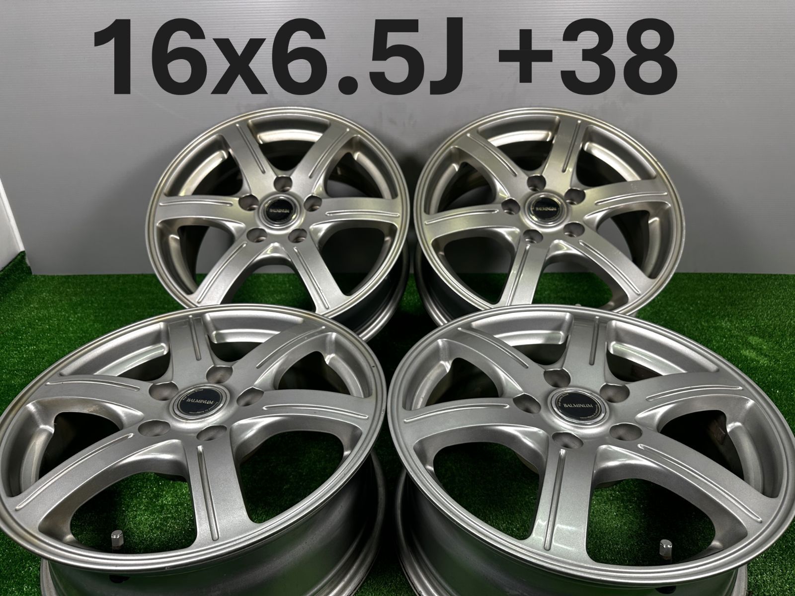 16x6.5J 38 4穴 PCD114.3 BALMINUM 4本 アルミホイール TA114