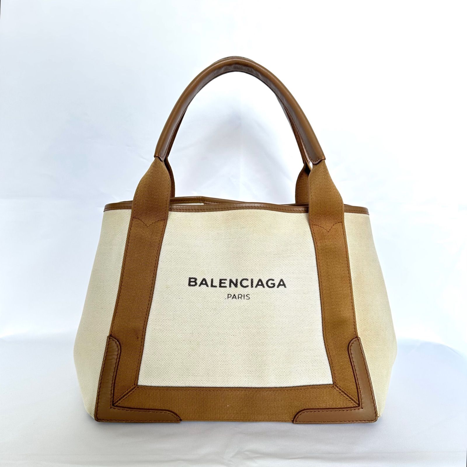 BALENCIAGA バレンシアガ ネイビーカバス S キャンバス トート