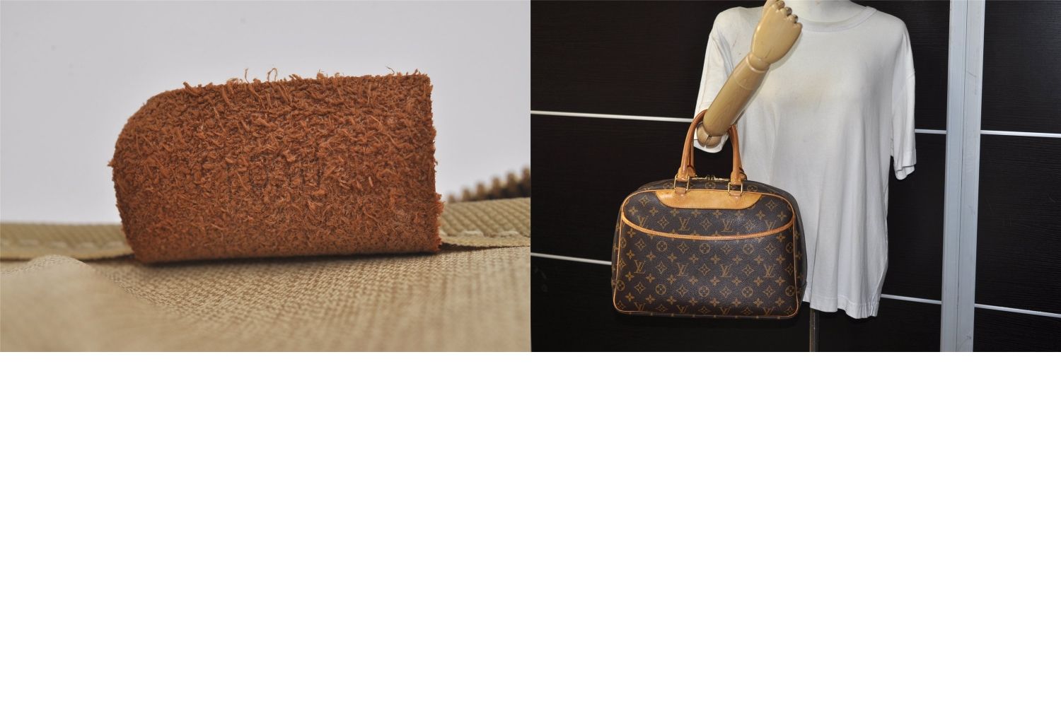 ルイヴィトン ドーヴィル モノグラム ハンドバッグ M47270 PVC ヌメ革 ルイ・ヴィトン LOUIS VUITTON ハンドバッグ ドーヴィル