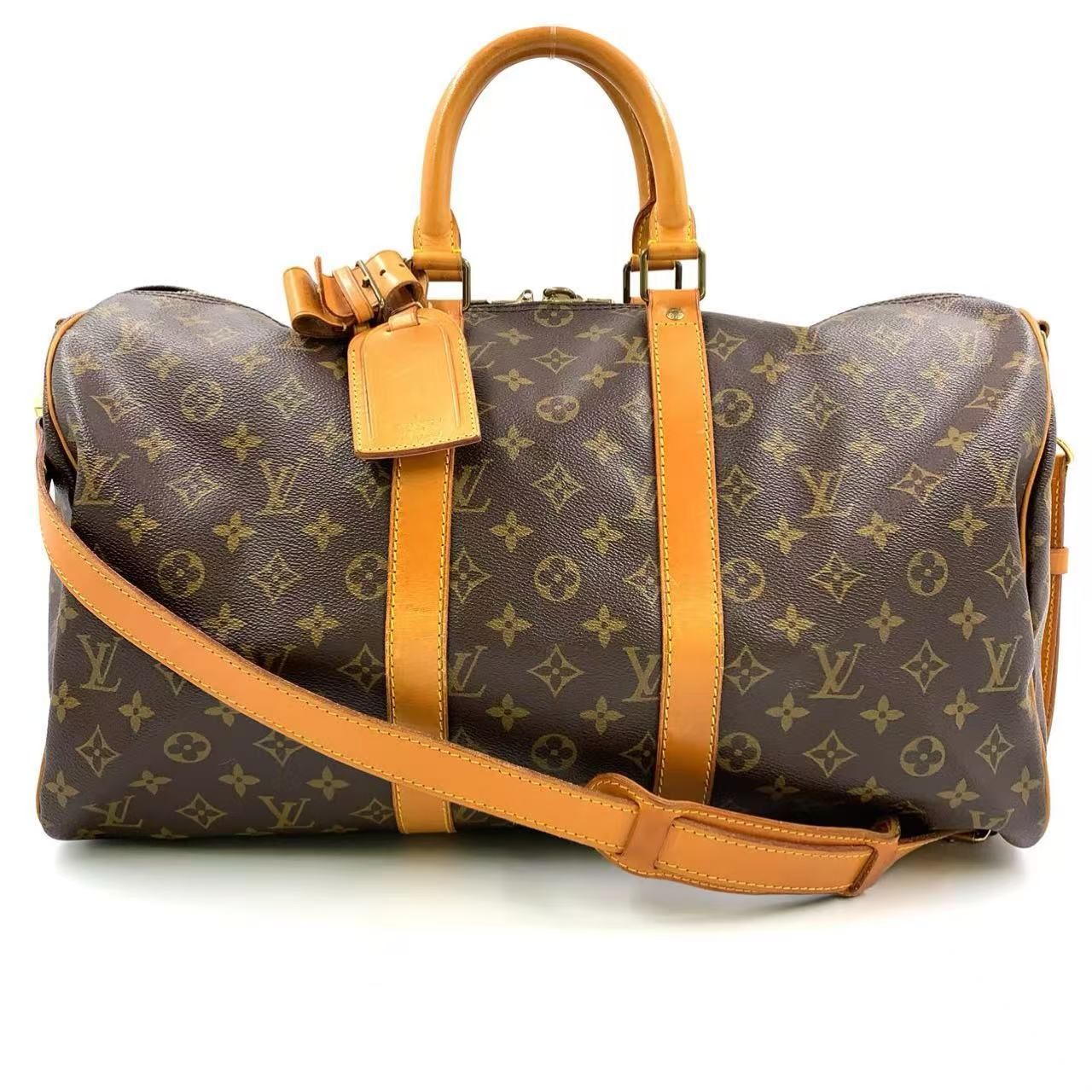 【鑑定済】 キーポル バンドリエール 45 モノグラム ボストンバック 新品同様 ルイ ヴィトン LOUIS VUITTON モノグラム マルチカラー