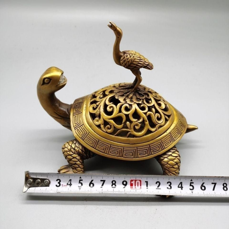銅器 彫刻 亀鶴香炉 茶道香炉 工芸品 美術品 置物 銅器 彫刻 亀鶴香炉 茶道香炉 工芸品 美術品 置物 - メルカリ