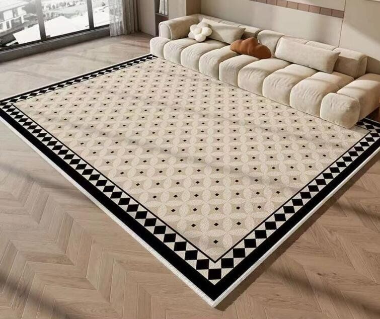 リビングカーペットフレンチクリームシンプル 敷きソファティーカーペットins寝室厚手ベッドサイドカーペット200*250cm