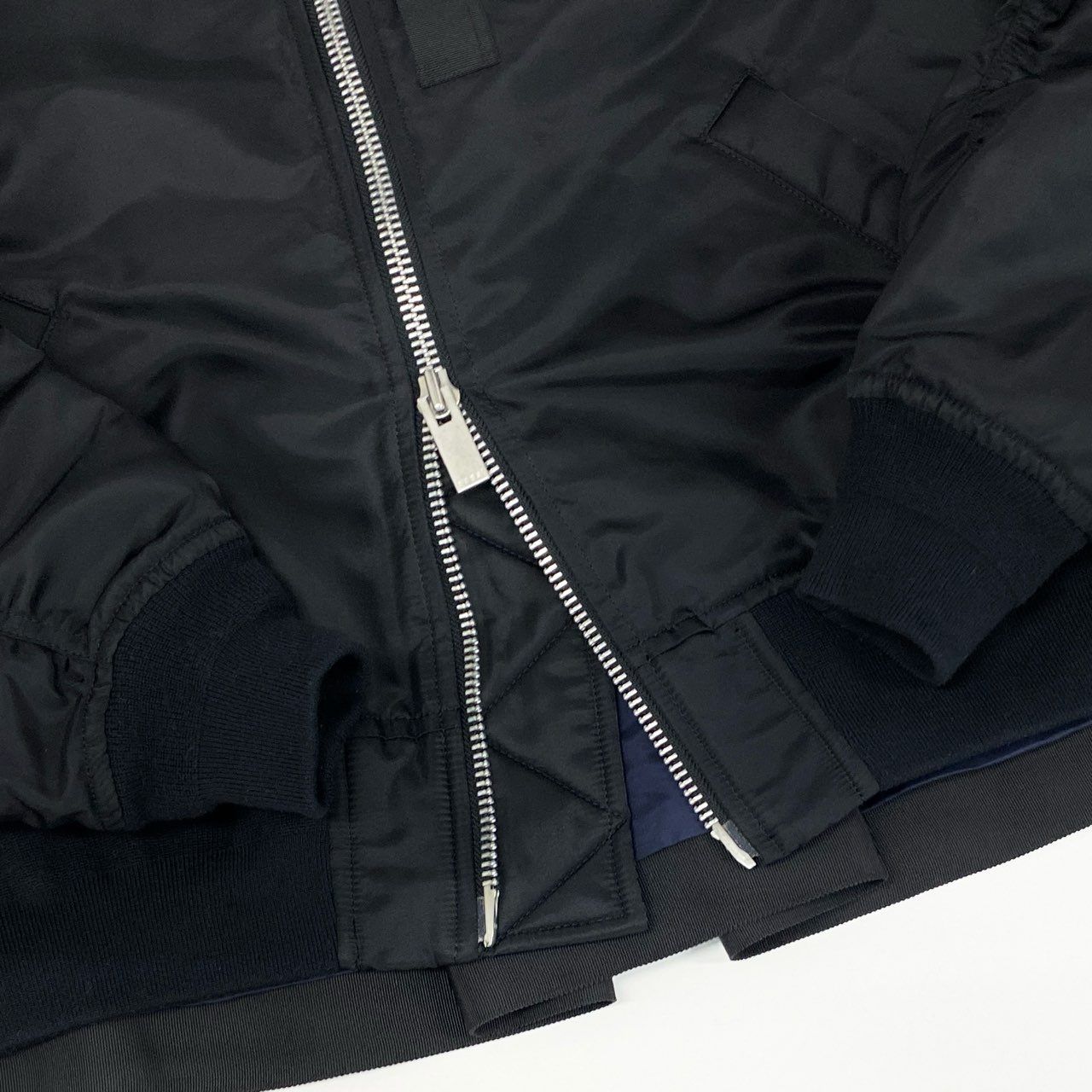 48h15《美品》 sacai サカイ MA-1 バックタックブルゾン ミリタリー 