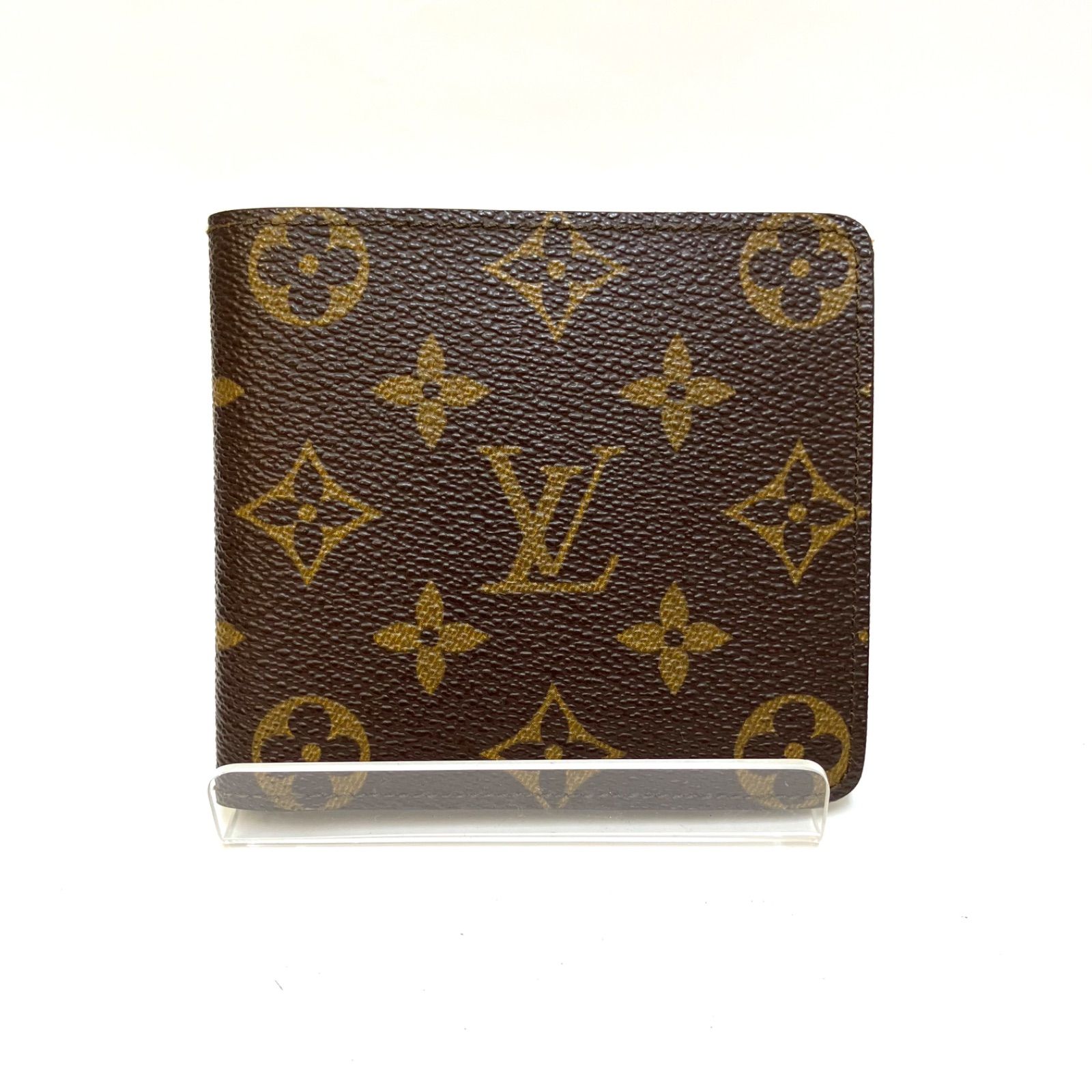 LOUIS VUITTON＊美品✨ルイヴィトン モノグラム 二つ折り財布 ブラウン ヴィンテージ フランス製 比較的綺麗 店頭販売中☆＃ - メルカリ