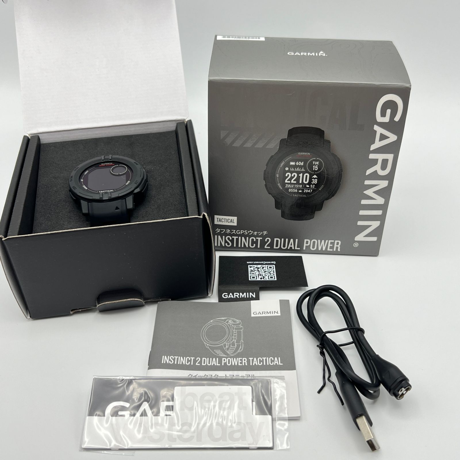 美品】GARMIN Instinct 2 Dual Power Tactical Edition Black 010-02627-43  スマートウォッチ ガーミン インスティンクト 本体 - メルカリ