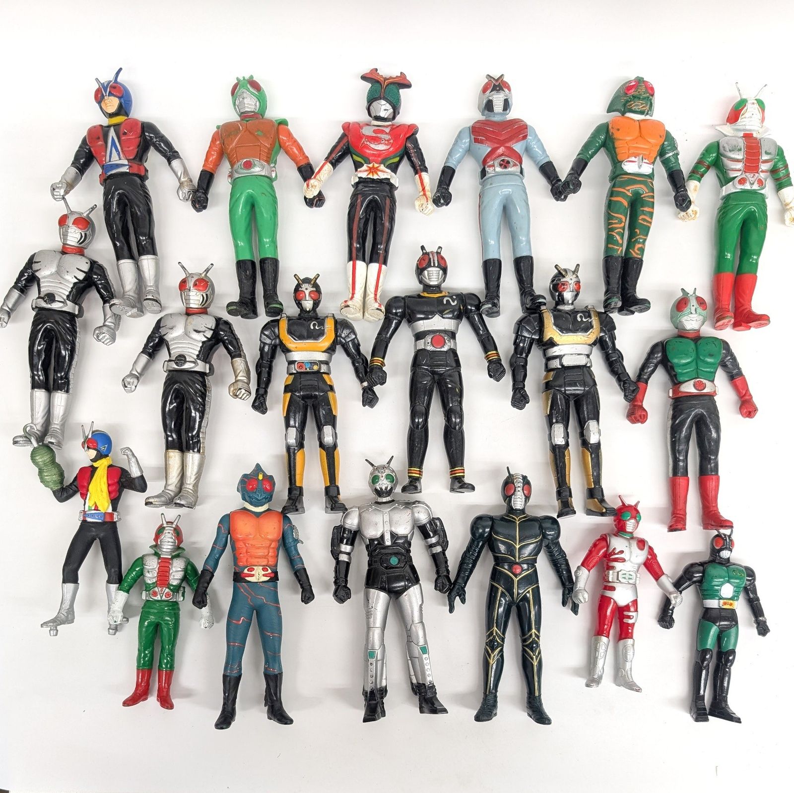 仮面ライダー フィギュア　ソフビ 当時物 セット 大量 19体セット 仮面ライダー フィギュア ソフビ 当時物 セット 大量 19体セット