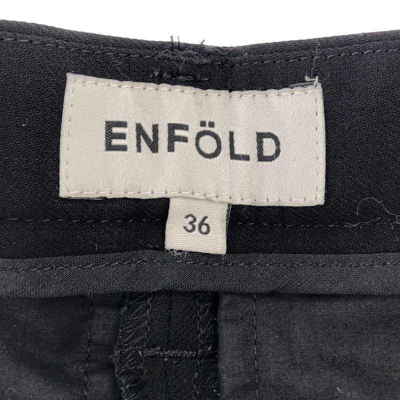 ENFOLD / エンフォルド | センタープレスパンツ | 36 | ブラック
