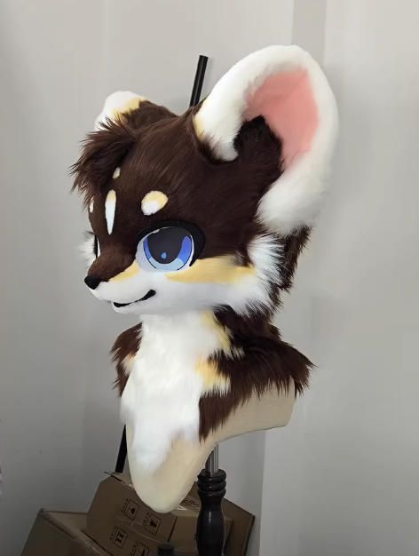 コスパ最強 着ぐるみヘッド 猫 NO.379 ブラウン 全頭ヘッド ケモノ ファースーツ ぬいぐるみ コスプレ コスチューム kigurumi