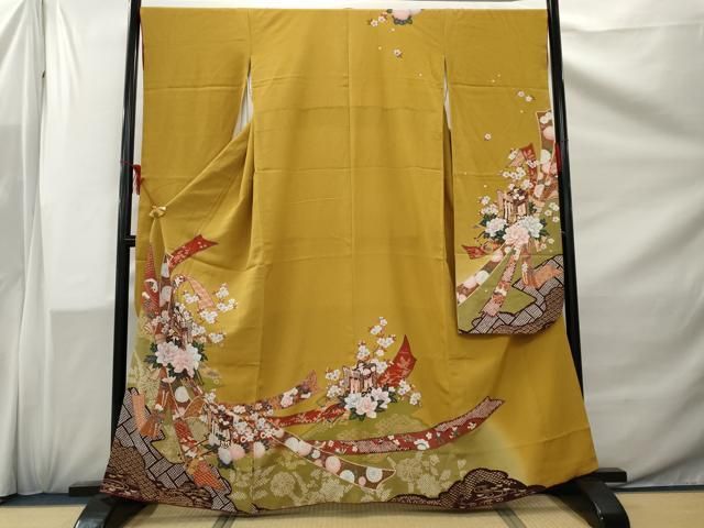 ◆豪華■正絹総絞り■吉祥飛鶴文■黒地■金彩加■振袖一式 ◇豪華□正絹総絞り□吉祥飛鶴文□黒地□金彩加