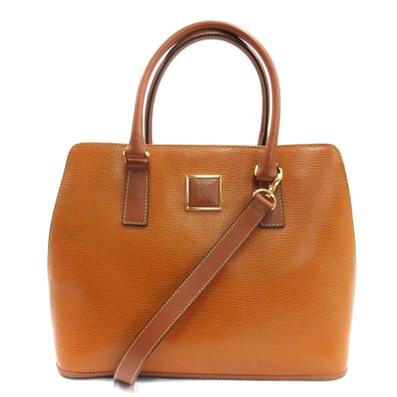 ニナリッチ NINA RICCI 2WAY ハンドバッグ ショルダー キャメル