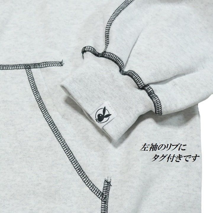 PLAYBOY/プレイボーイ スウェット/ハーフジップ/裏起毛 刺繍