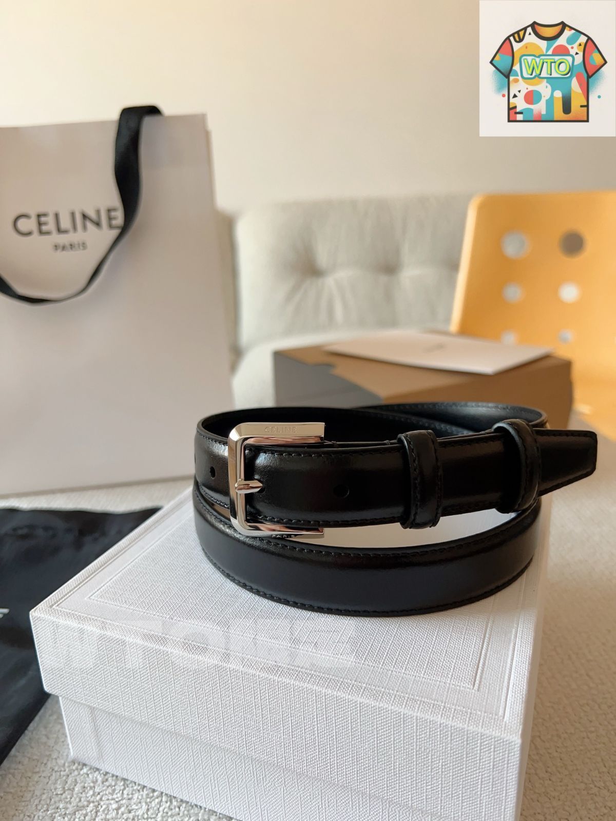 今日特価】CELINE ELEGANT CHARM TAURILLON レザーベルト-1