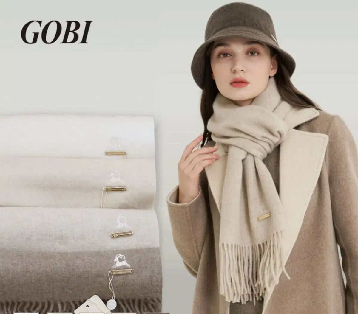 GOBI GOBI ゴビ カシミヤ マフラー スカーフ オートミール