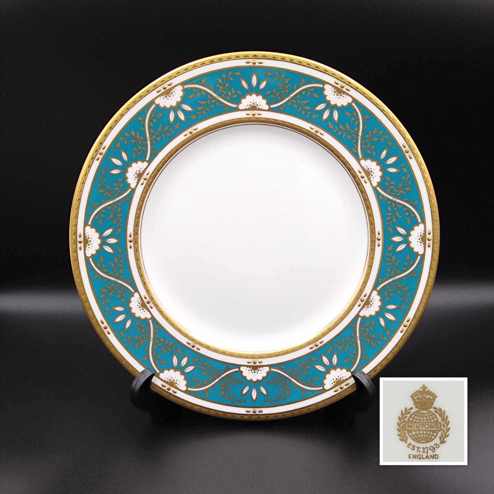 古ミントン　コラモア　ディナープレート 古ミントン コラモア ディナープレート Set of 4 Minton Blue