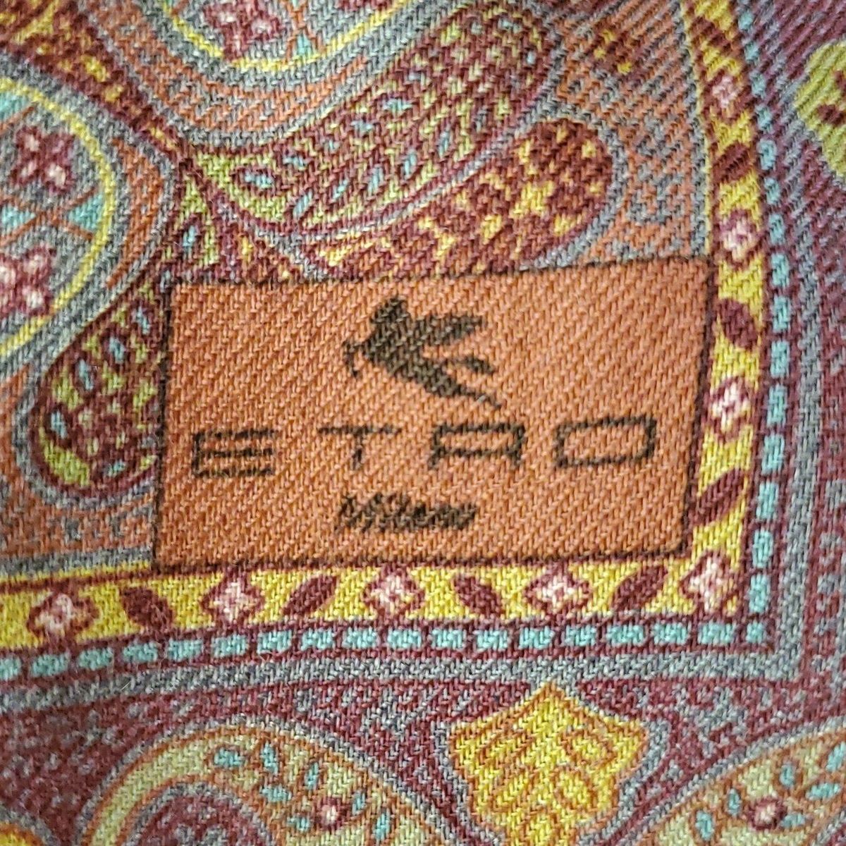 ETRO(エトロ) ストール(ショール)美品 - ボルドー×ダークグレー
