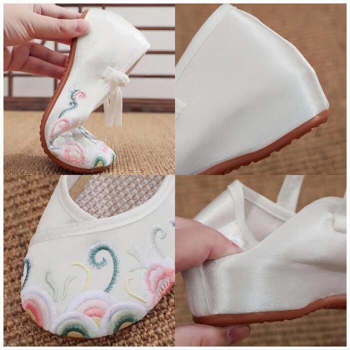新品、未使用 中華靴ローヒール春 夏 秋チャイナ靴パンプス婦人