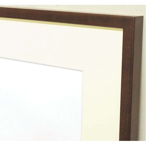 水彩額縁|フレーム F6号|ブラウン 壁掛けひも|アクリル|マット付き 化粧箱入り 5767