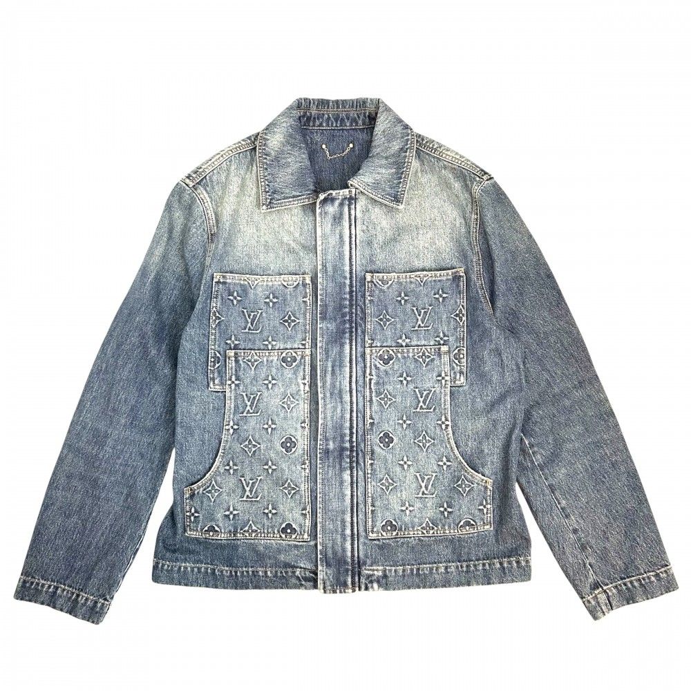 【美品】Louis Vuitton デニムジャケット 34 LOUIS VUITTON ルイ・ヴィトン デニムジャケット サイズ34 スタンド