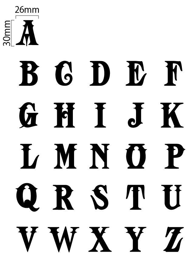 1文字￥80 自由に並べて制作可能 カッティングステッカー 1文字縦約3cm