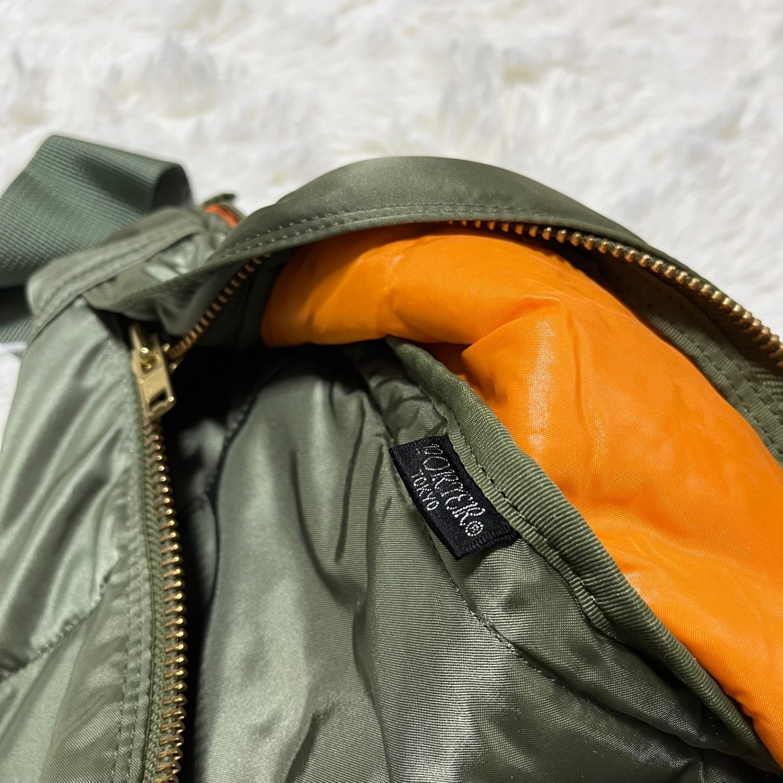 美品 PORTER タンカー ボディバッグ ポーチ セージグリーン 美品】旧型 ポーター タンカー ウエストバッグ ボディバッグ セージ