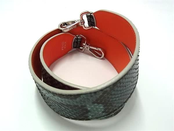 【極上・本物】FENDI フェンディ　パイソン　レザーショルダーストラップ FENDI - 【極上・本物】FENDI フェンディ パイソン レザー