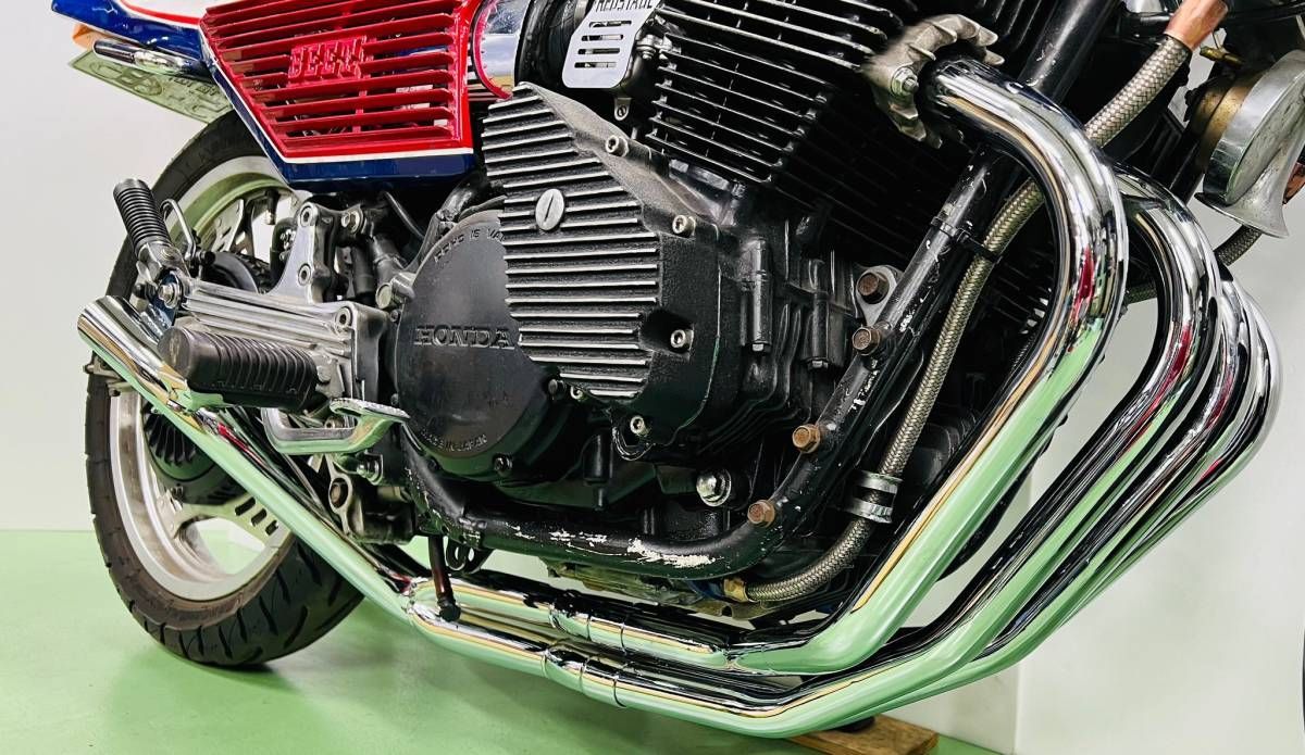 REDSTAGE CBX400F 猪武者ブレット管 第二章 鉄素地 メッキ 