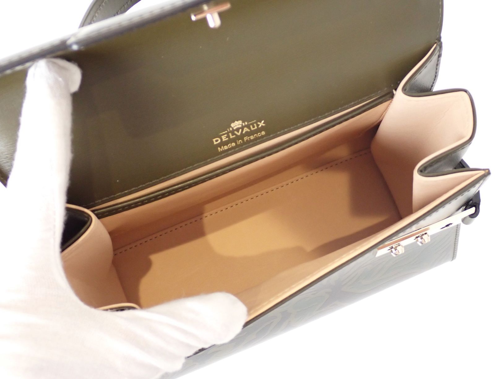幻の逸品！未使用 超美品 DEL VAUX デルヴォー タンペートPM 型押し 2WAYショルダーバッグ レザー