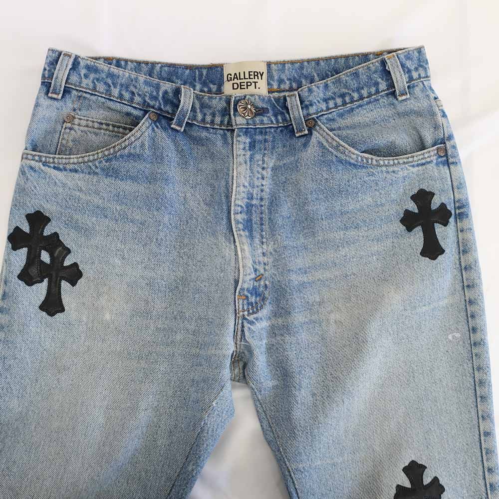 天白】クロムハーツ リーバイス ギャラリーデプト クロスパッチ デニム