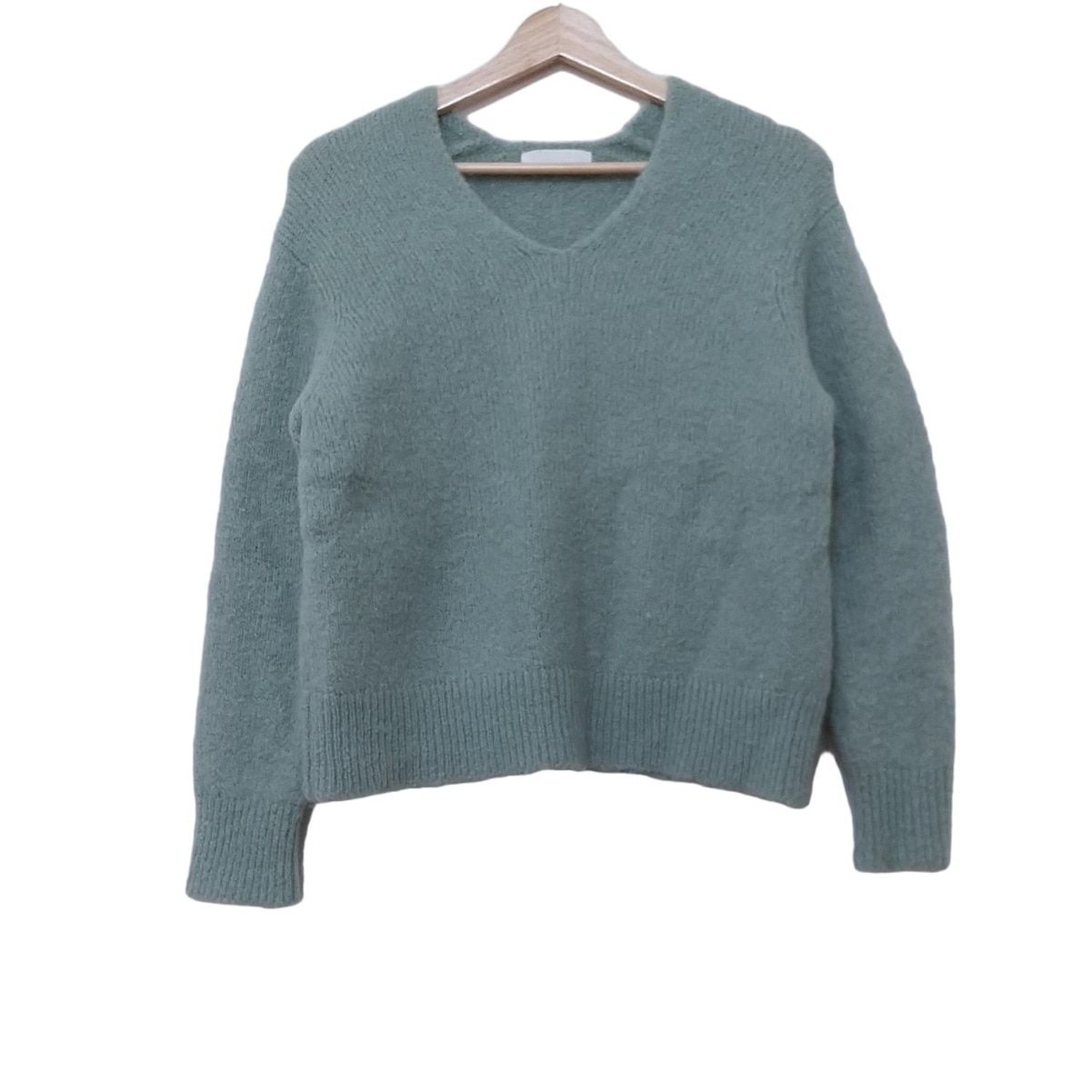 green label relaxing グリーンレーベルリラクシング 長袖セーター レディース - グリーン Vネック