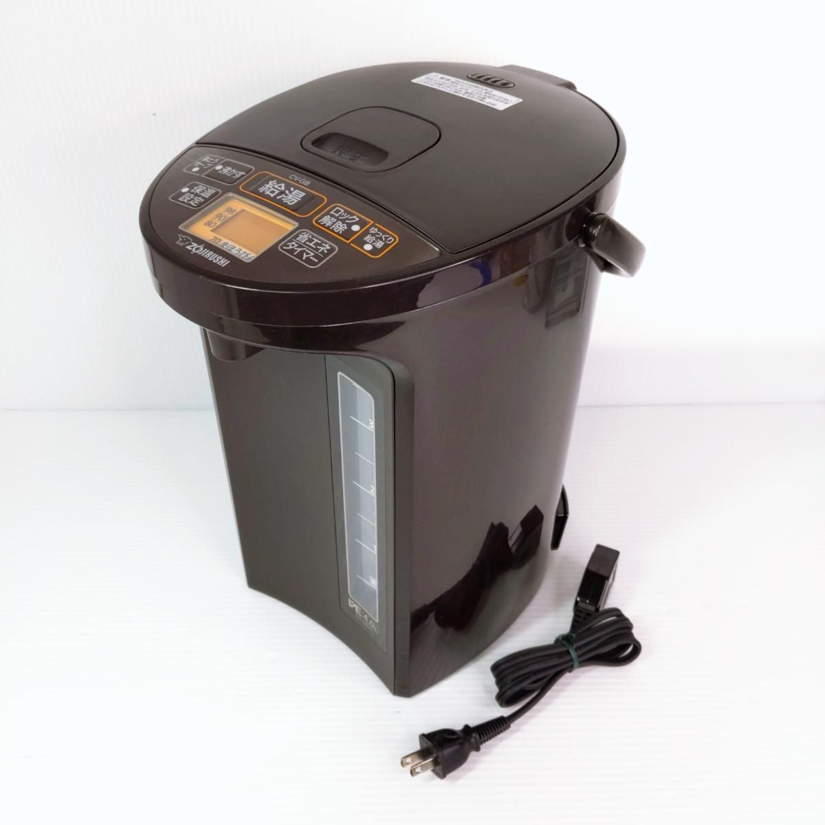 【品】象印 VE電気まほうびん 優湯生 ブラウン 2021年製 CV-GB40〇YR-54071〇