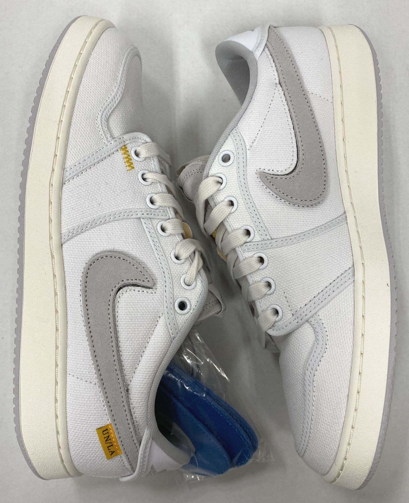 UNION × Nike Air Jordan 1 Low KO "White Canvas" ユニオン × ナイキ エアジョーダン1 ロー KO "ホワイト キャンバス"　27.5cm　スニーカー【中古】【77-20240930-B-238】【併売商品】