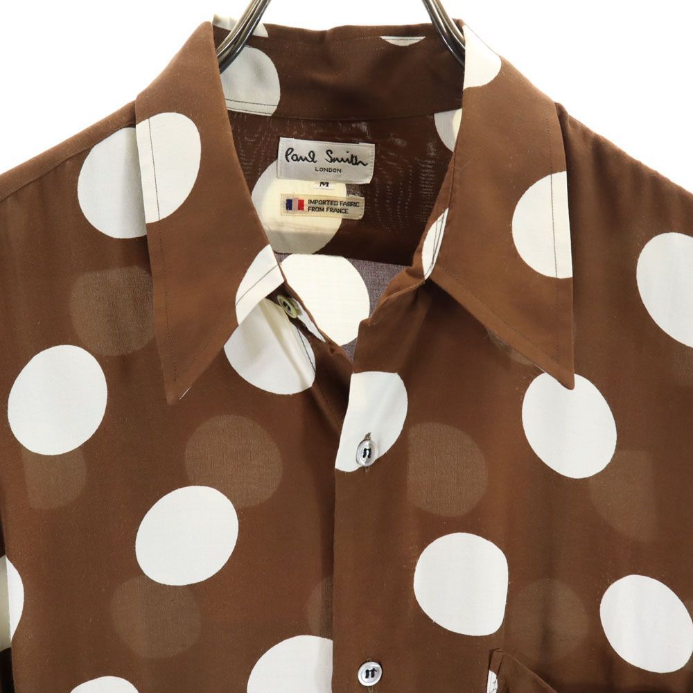 ポールスミス ドット 長袖 シャツ M ブラウン系 Paul Smith